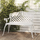 Tuinbank 108 cm gietaluminium wit