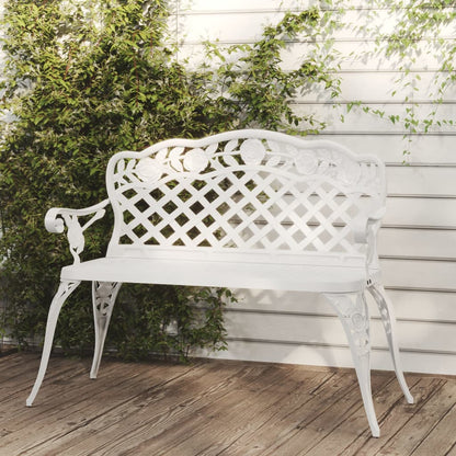 Tuinbank 108 Cm Gietaluminium Wit