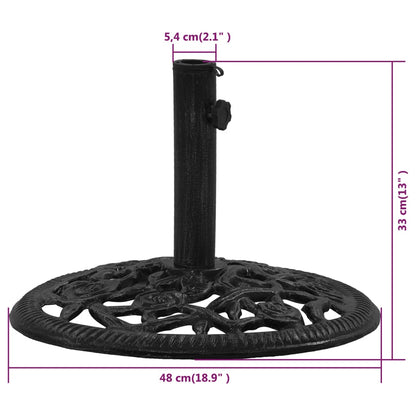 Parasolvoet 48X48X33 Cm Gietijzer Zwart 48 x 48 x 33 cm