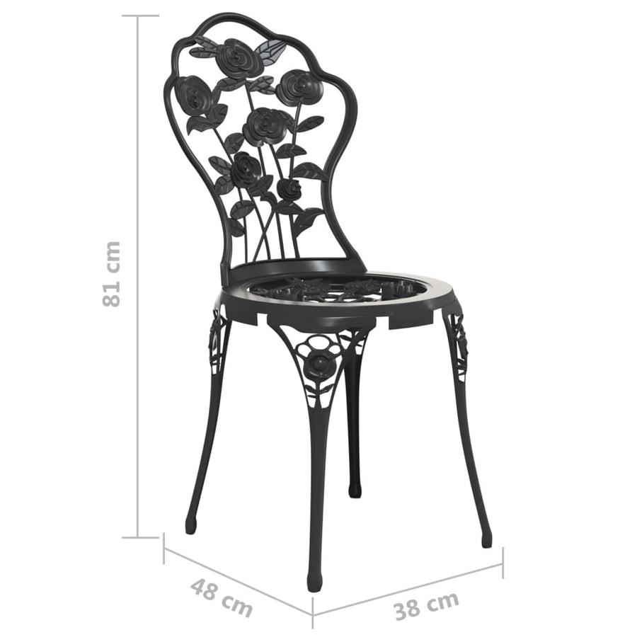 Bistrostoelen Gietaluminium Zwart