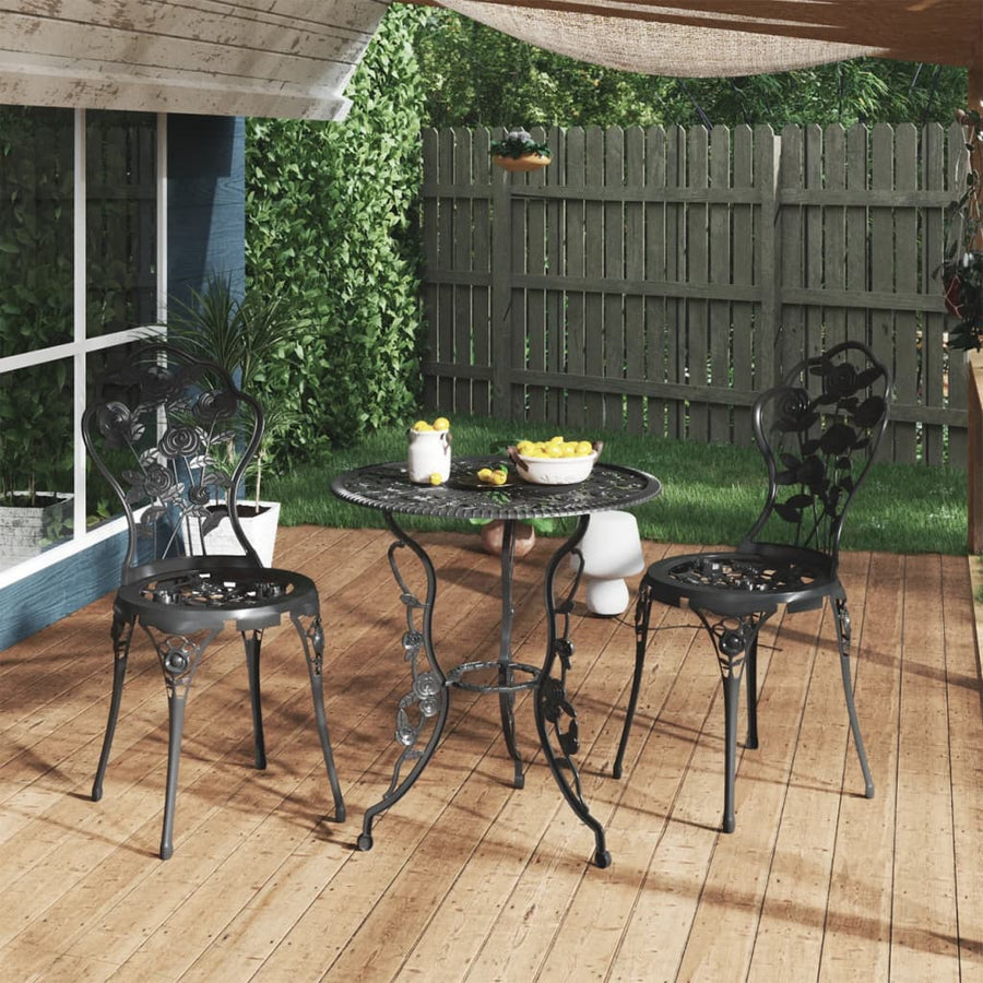 Bistrostoelen Gietaluminium Zwart