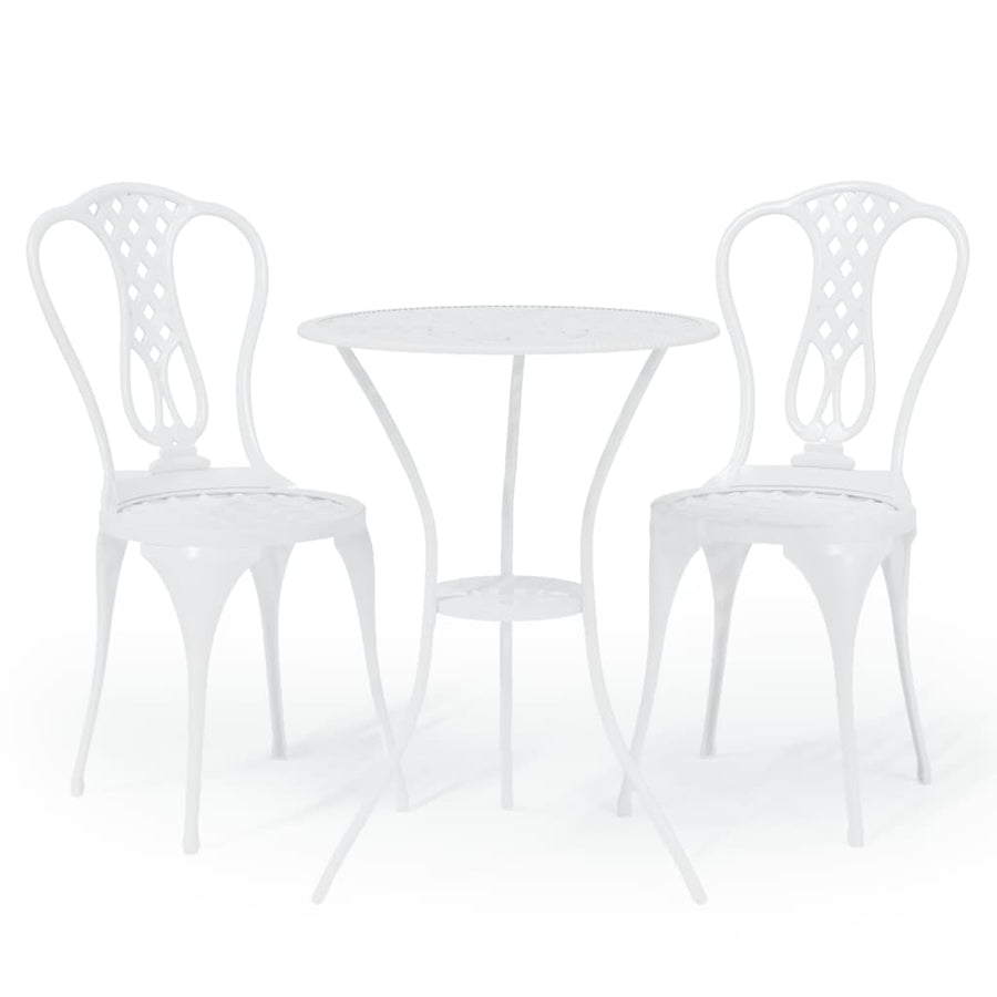 3-Delige Bistroset Gietaluminium Wit
