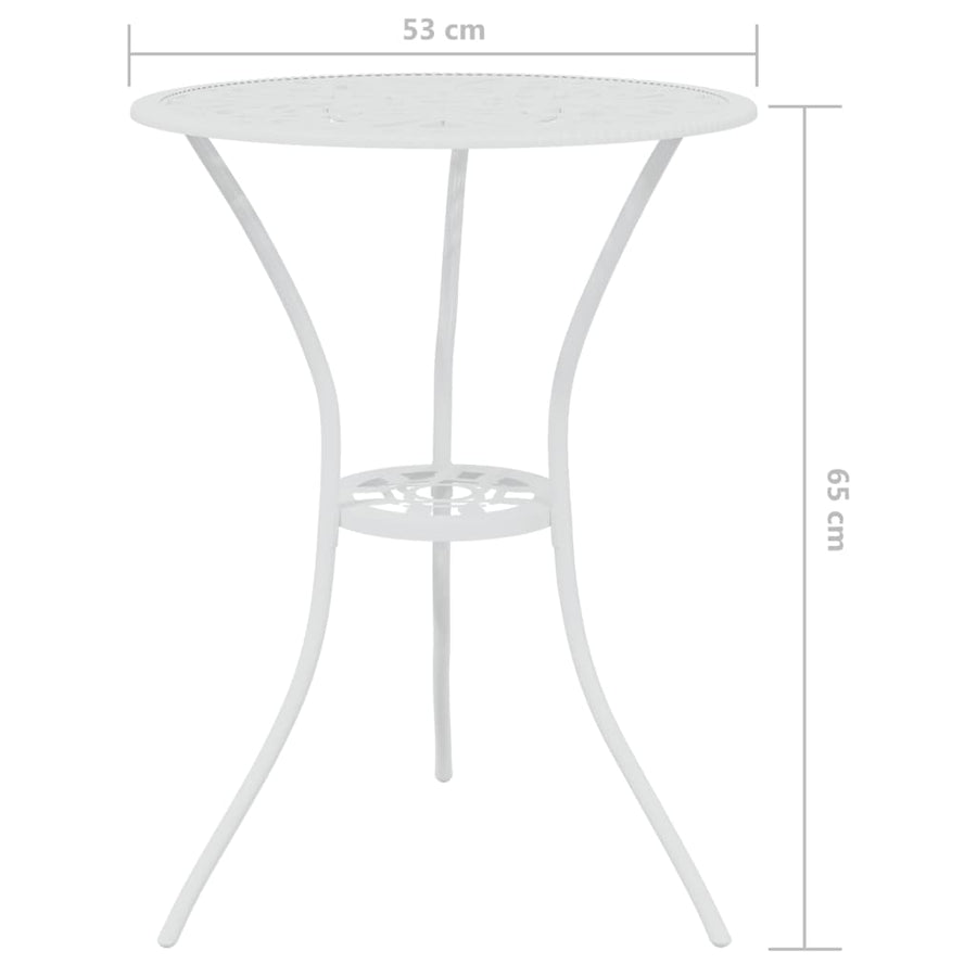 3-Delige Bistroset Gietaluminium Wit
