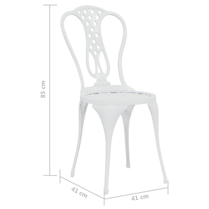 3-Delige Bistroset Gietaluminium Wit