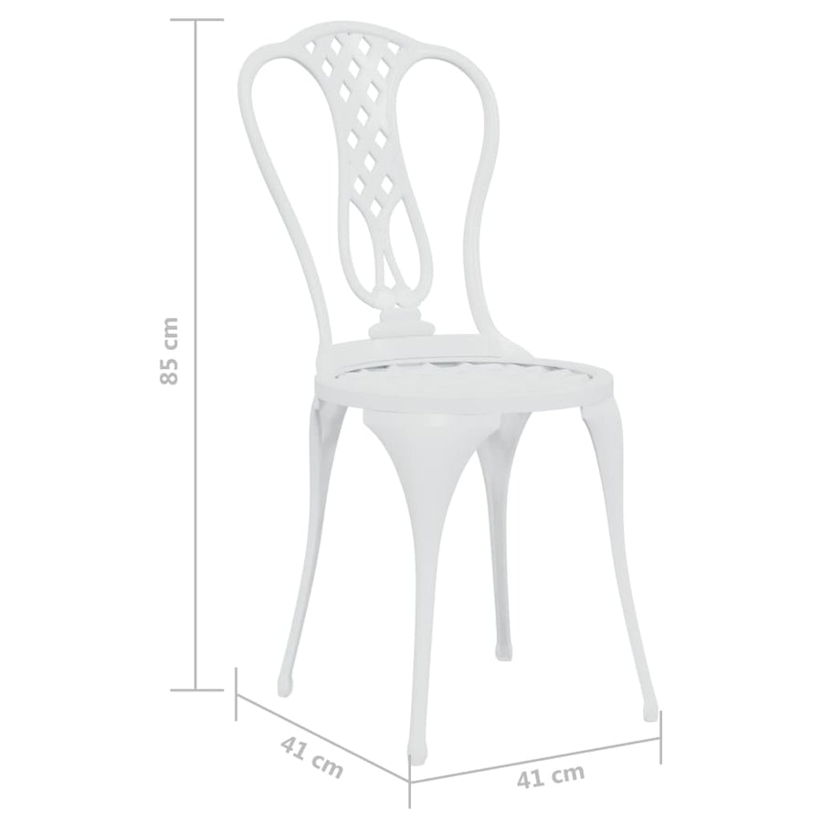 3-Delige Bistroset Gietaluminium Wit