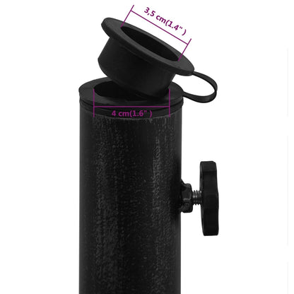 Parasolvoet Gietijzer 40 x 40 x 32 cm Zwart