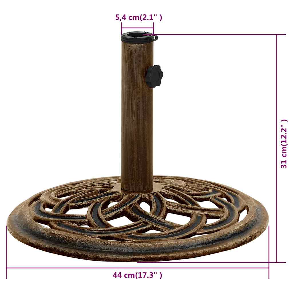 Parasolvoet 44X44X31 Cm Gietijzer Kleurig Ø 44 x 31 cm Brons