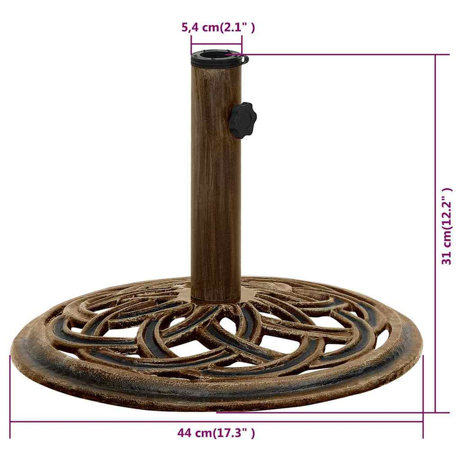 Parasolvoet 44X44X31 Cm Gietijzer Kleurig Ø 44 x 31 cm Brons