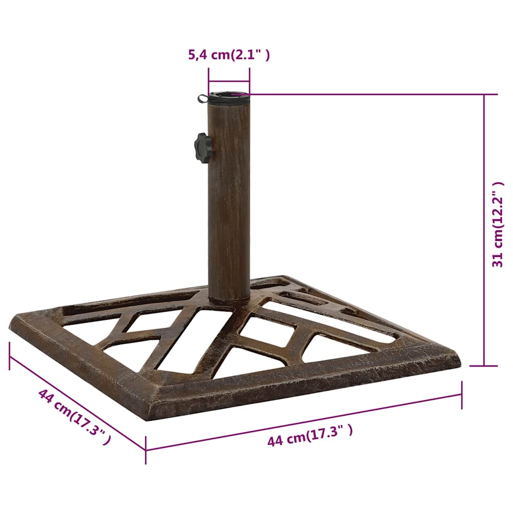 Parasolvoet Gietijzer Kleurig 44 x 44 x 31 cm Brons