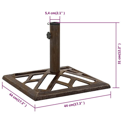 Parasolvoet Gietijzer Kleurig 44 x 44 x 31 cm Brons