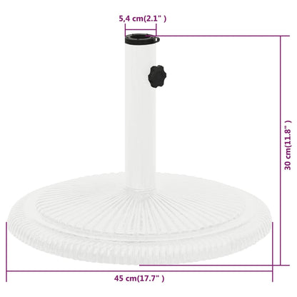 Parasolvoet Gietijzer 45 x 45 x 30 cm Wit