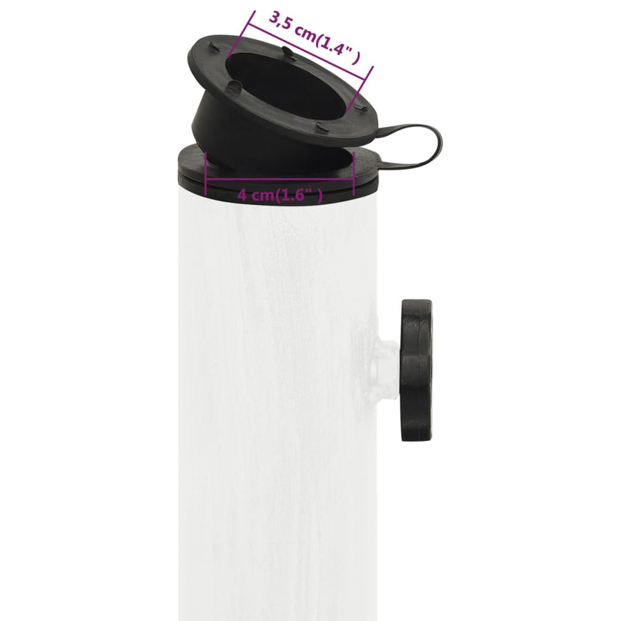 Parasolvoet Gietijzer 45 x 45 x 30 cm Wit