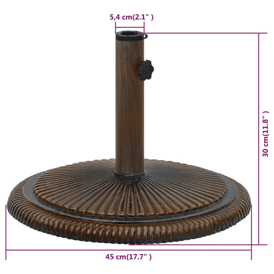 Parasolvoet Gietijzer Kleurig 45 x 45 x 30 cm Brons