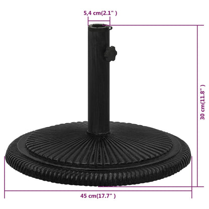 Parasolvoet Gietijzer 45 x 45 x 30 cm Zwart