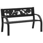 Kindertuinbank 86 cm staal zwart