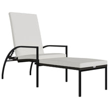 Ligbed Met Voetensteun Polyetheen Rattan Bruin