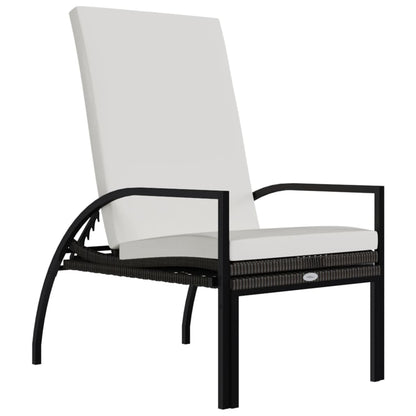 Ligbed Met Voetensteun Polyetheen Rattan Bruin