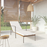 Ligbed poly rattan bruin met kussen