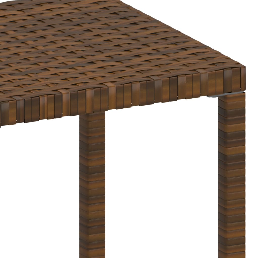 Ligbedden 2 St Met Tafel Poly Rattan Bruin