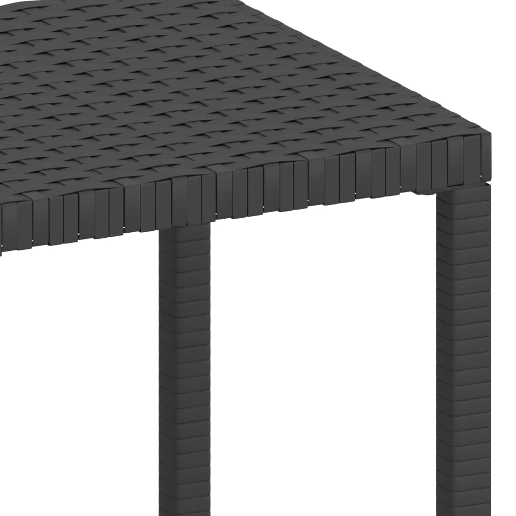 Ligbedden 2 St Met Tafel Poly Rattan Zwart