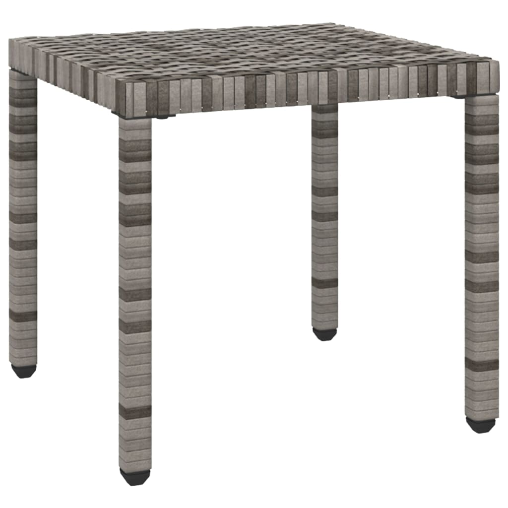 Ligbedden 2 St Met Tafel Poly Rattan Grijs
