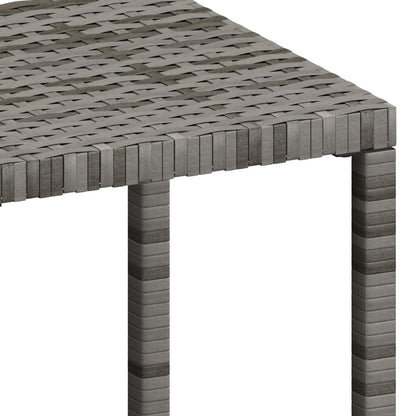 Ligbedden 2 St Met Tafel Poly Rattan Grijs