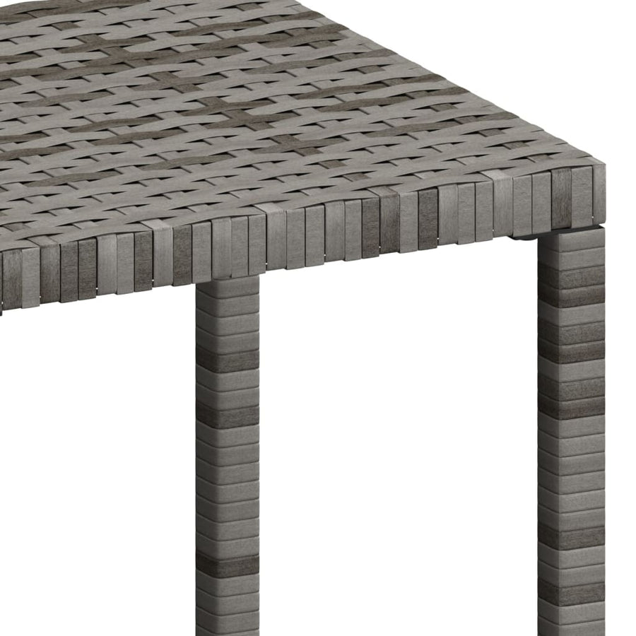 Ligbedden 2 St Met Tafel Poly Rattan Grijs