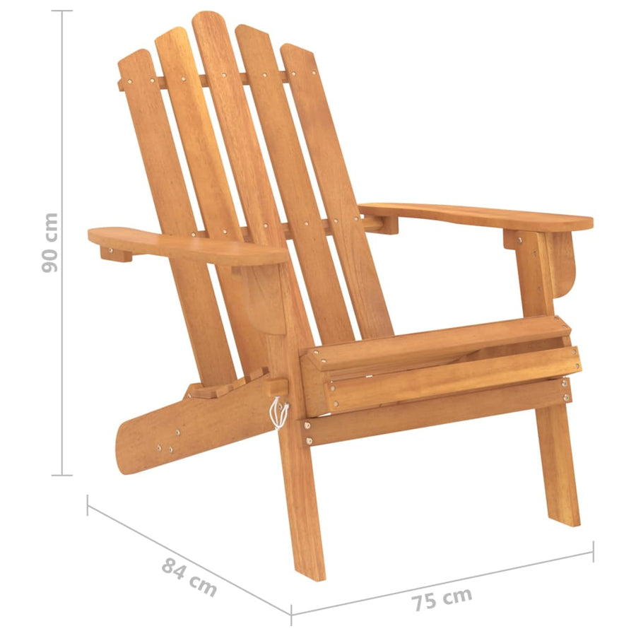 Tuinstoel Adirondack Massief Acaciahout 1 Bruin Zonder voetensteun