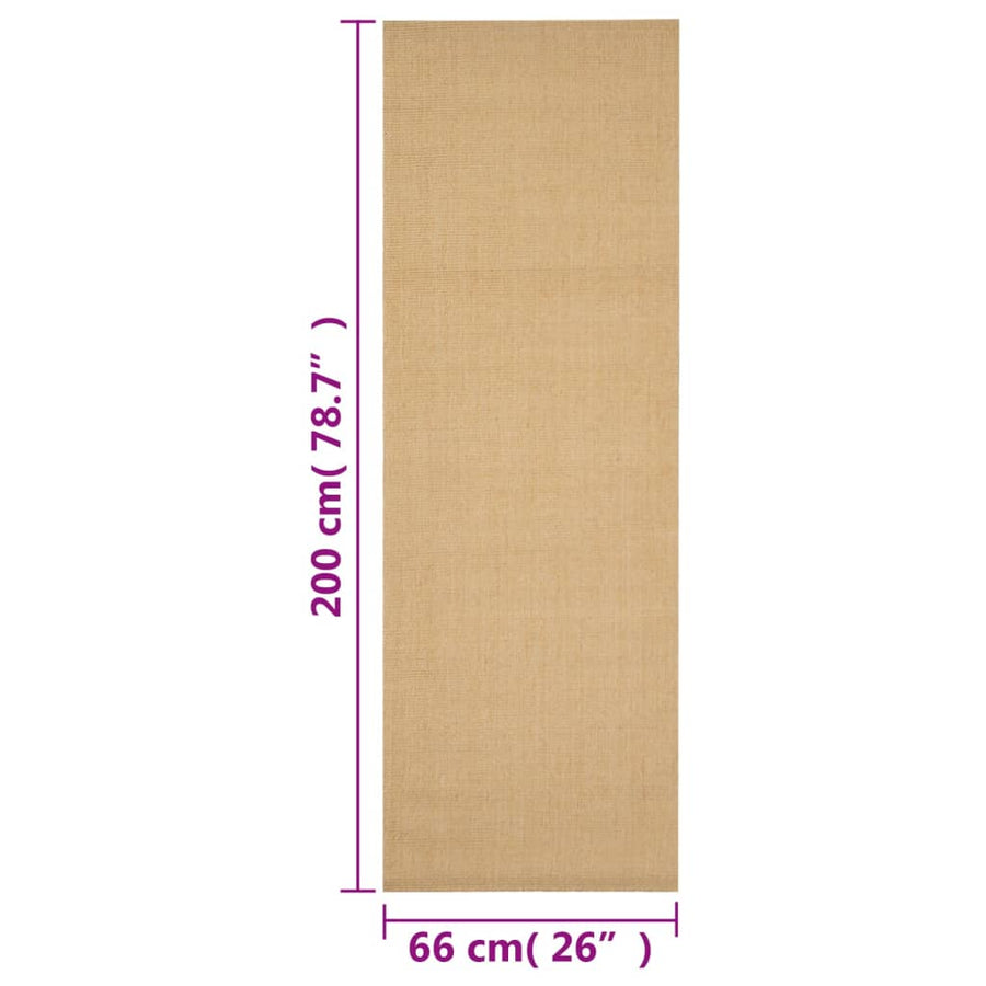 Vloerkleed Natuurlijk Sisal 66 x 200 cm