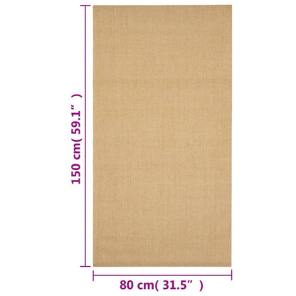 Vloerkleed Natuurlijk Sisal 80 x 150 cm Naturel