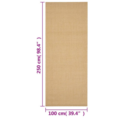 Vloerkleed Natuurlijk Sisal 100 x 250 cm