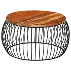 Coffee table Ø68 cm solid recycled wood