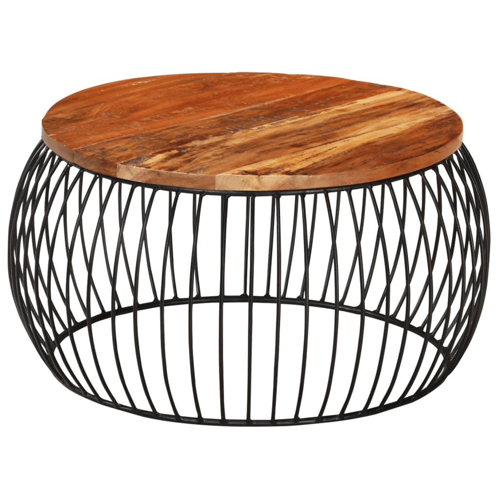 Salontafel Ø68 Cm 68 x 35 cm massief gerecycled hout