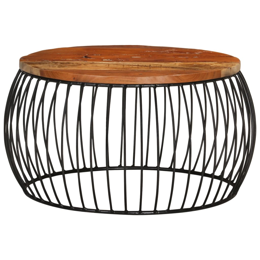 Salontafel Ø68 Cm 68 x 35 cm massief gerecycled hout