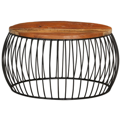 Salontafel Ø68 Cm 68 x 35 cm massief gerecycled hout