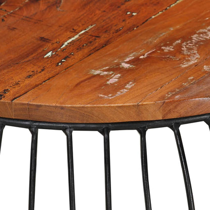 Salontafel Ø68 Cm 68 x 35 cm massief gerecycled hout
