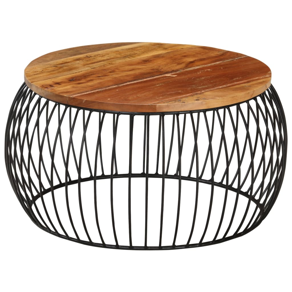 Salontafel Ø68 Cm 68 x 35 cm massief gerecycled hout