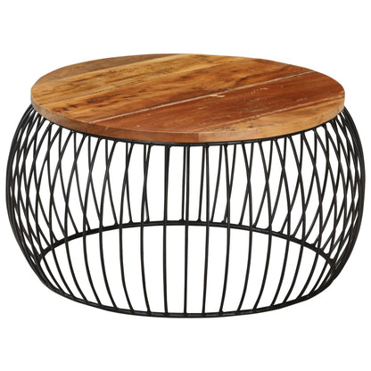 Salontafel Ø68 Cm 68 x 35 cm massief gerecycled hout