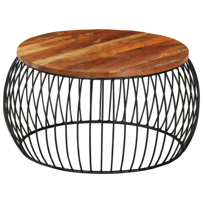 Salontafel Ø68 Cm 68 x 35 cm massief gerecycled hout