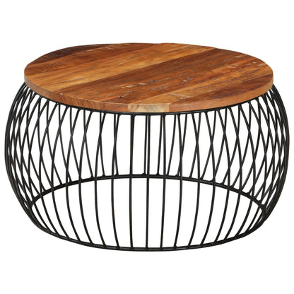 Salontafel Ø68 Cm 68 x 35 cm massief gerecycled hout
