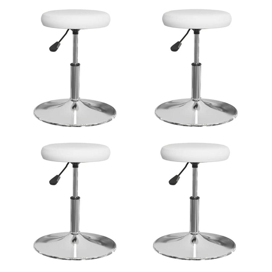 Eetkamerstoelen Kunstleer 4 Wit
