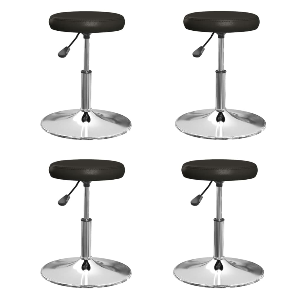 Eetkamerstoelen Kunstleer 4 Zwart