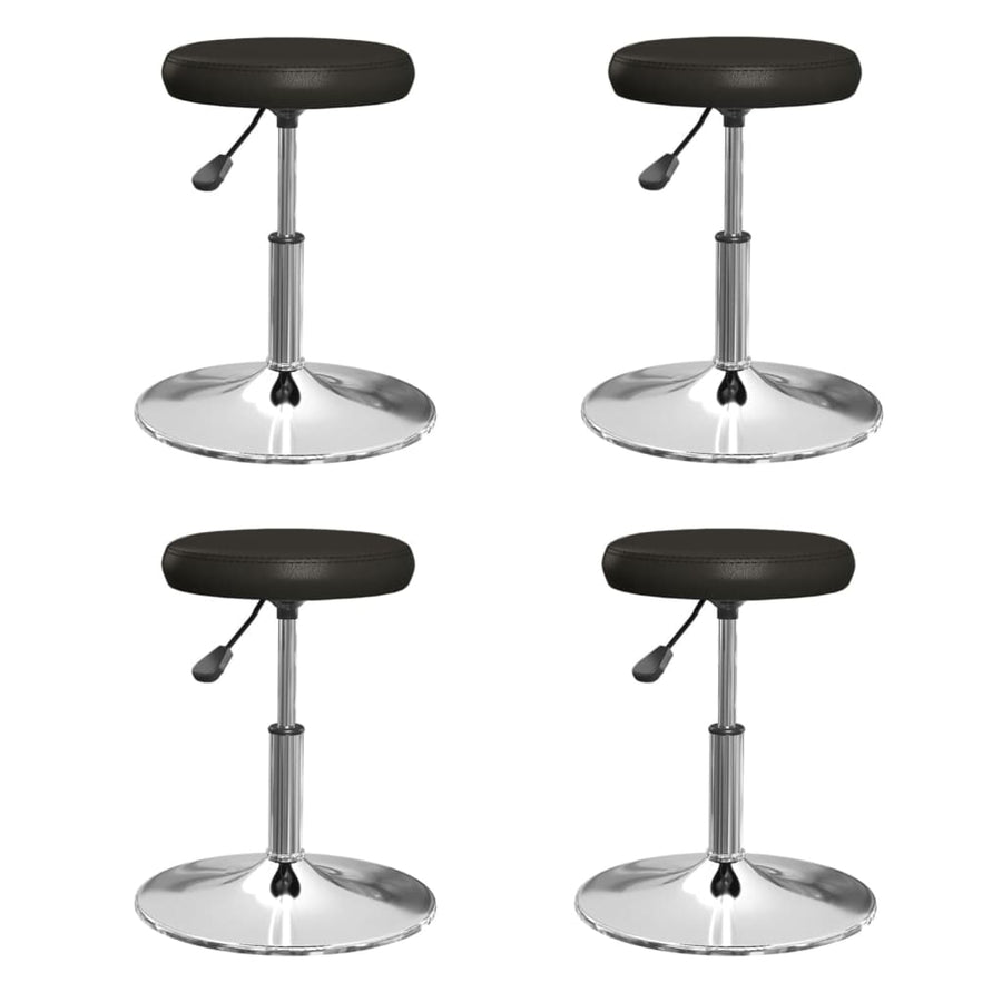 Eetkamerstoelen Kunstleer 4 Zwart