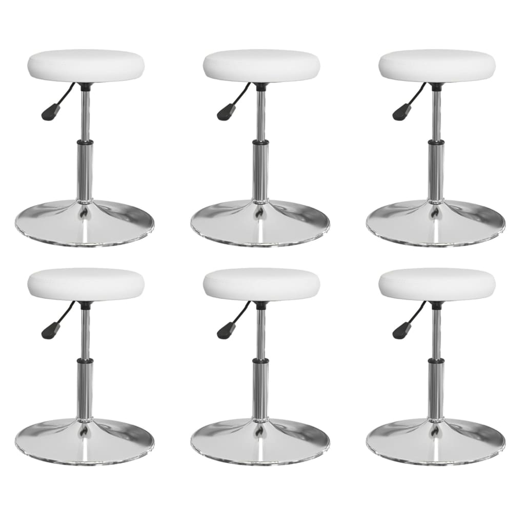 Eetkamerstoelen Kunstleer 6 Wit