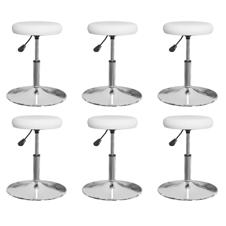 Eetkamerstoelen Kunstleer 6 Wit