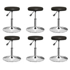 Eetkamerstoelen 6 st kunstleer zwart