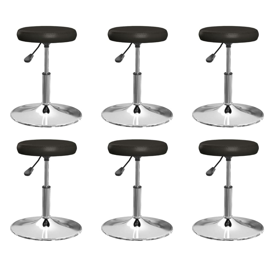 Eetkamerstoelen Kunstleer 6 Zwart