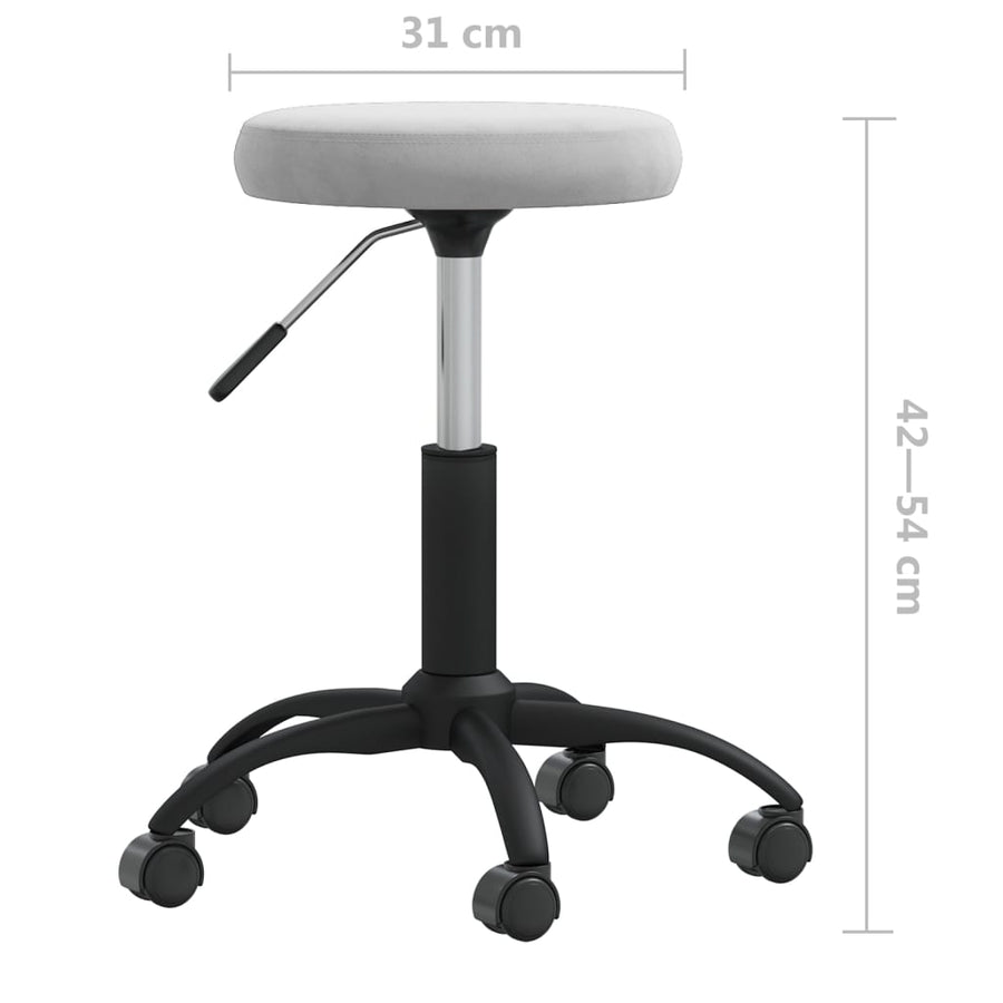 Eetkamerstoel Fluweel Lichtgrijs