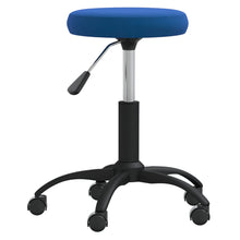 Eetkamerstoel fluweel blauw