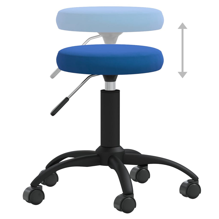 Eetkamerstoel fluweel blauw
